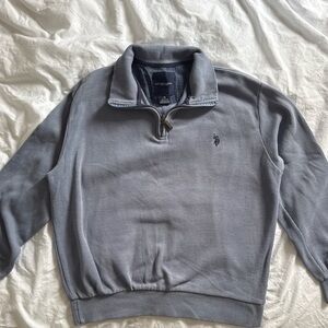 US Polo Men's Blue Half-Zip Sweater